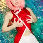 Model Oichi oichi in cosplay Sakura from Naruto