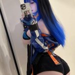 Model Saizneko saizneko in cosplay Yoru from Valorant