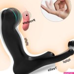 Wireless Remote Butt Plug Wiggle Prostate Massager Anal Vibrator Male