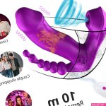 Women Clit Suck G-Spot Thrusting Heating Dildo Stroking Vibrator Sex Toys