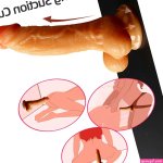 Dildo realist stimulare punct G Wan Yan cu ventuza mare silicon moale galben-maro dimensiune mica 18.6 cm