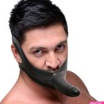 Master Series Face Fuk Strap-On Mouth Gag Dildo Black
