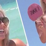 Blonde TV presenter exposes privates in live TV broadcast