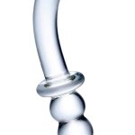 Glas Ribbed G Spot Glass Dildo 8in