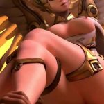 Overwatch Mercy with Perfect tight Cunt from anal compilation