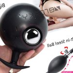Large Inflatable Pump Ball Dildo Butt Plug Anal Massage Expand G-Spot Stimulator