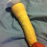 Cum Covered Dildo Suck