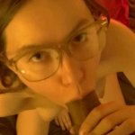 Nerdy girl wakes up to Blowjob!
