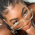 Ebony IG model gets a mouthful of cum after steamy blowjob session