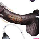 : Leyuto 8.46 Black Squirting Dildo Realistic Ejaculating Toy Silicone Real Skin Ejaculating Dildo with 7 Vib Modes Curved Electric Penis for G-Spot Anal Play Vibromassage Devices for Women Men : Health