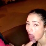 Live public blowjob in a car