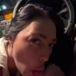 I sucked his cock n the open parking lot. Risky public blowjob in car.