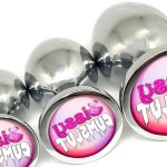 : Plug Emporium Sissy Cumslut Pink Metal Butt Plug Adult Toy Choose Your Size or Set of 3 : Health Household