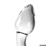 Glass Dildo Clear Butt Plug O-ring 2095
