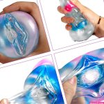 Portable Transparent Jelly Crystal Pocket Pussy With Cock Rings