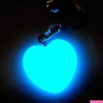 Glow in the dark heart shaped intimate clip on pussy jewelry