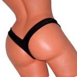 Stretching V-dip Mini Thong: Pole Dance Rave Burlesque