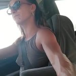 Couple gets horny driving and had to stop to fuck on the road