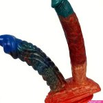 9.45in 10.63in Silicone Soft Big U-shaped Double-head Monster Dildo