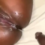 Black Big Dick Cum In Ebony Pussy