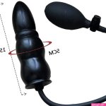 IKOKY Inflatable Penis Anal Plug Huge Dildo with Pump Female Masturbator