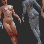 Woman 3d character. Rigged 3d model ready for animation