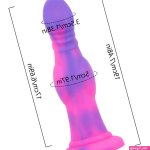 Mixed Color Medusa 7 Colored Liquid Silicone Snake Head Dildo