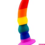 Rainbow Suction Cup Dildos