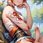 Yoimiya From Genshin Impact Smile Soft Light Furry AI Porn