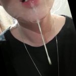 Cum play spitting swallowing after BlowJob