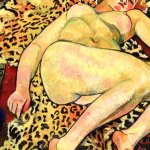 Catherine Reclining Nude On A Leopard Skin By Suzanne Valadon Print or Oil Painting Reproduction from Cutler Miles.