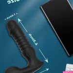 Telescopic Prostate Massager Male Anal Vibrator Butt Plug Stimulator