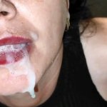 Hot Wife Latina MILF Cum Slut Sloppy Blowjob with Cum in Mouth and Oral Creampie