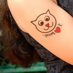 I Love Pussy Cat Temporary Tattoo: Funny Cheeky Humor