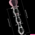 8.1-Inch Pink Wand Glass Dildo