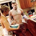 Paige VanZant becomes naked chef as UFC star cooks with nothing on but an apron in coronavirus lockdown with husband