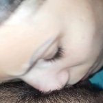 My housekeeper jerked off my pussy with her nose until I cum