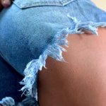 Farting In Short Jeans Close-Up